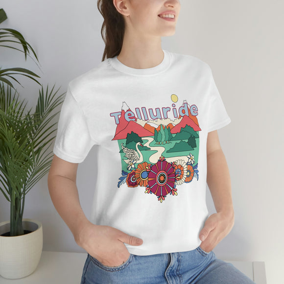 Telluride Shirt, Colorado Retro T-Shirt, Hippie Style Colorado tee, Telluride Mountain Shirt