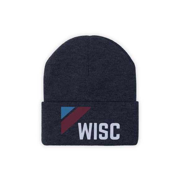 Wisconsin Beanie - Adult Embroidered Retro Wisconsin Knit Hat