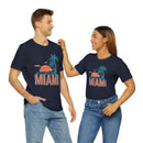 Miami, Florida T-Shirt - Retro Palm Tree & Beach Unisex Miami Shirt-64