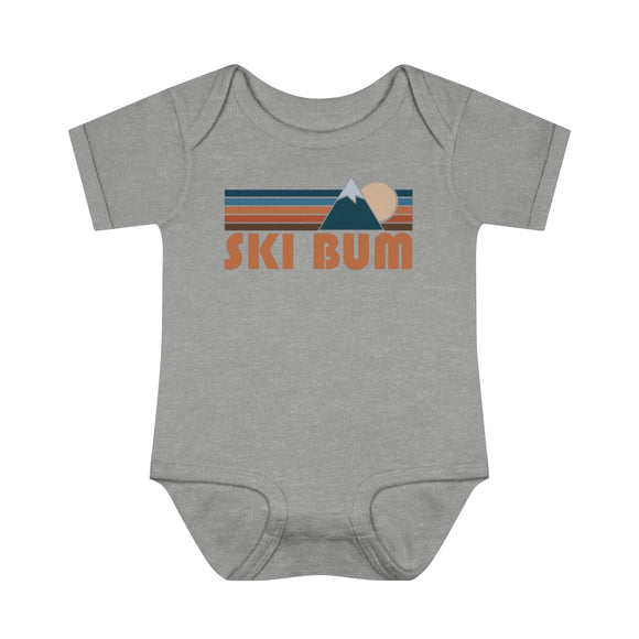 Ski Bum Baby Bodysuit - Retro Mountain Ski Bum Baby Bodysuit