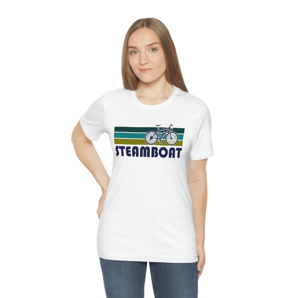 Steamboat T-Shirt - Retro Mountain Bike Adult Unisex Steamboat, Colorado T Shirt