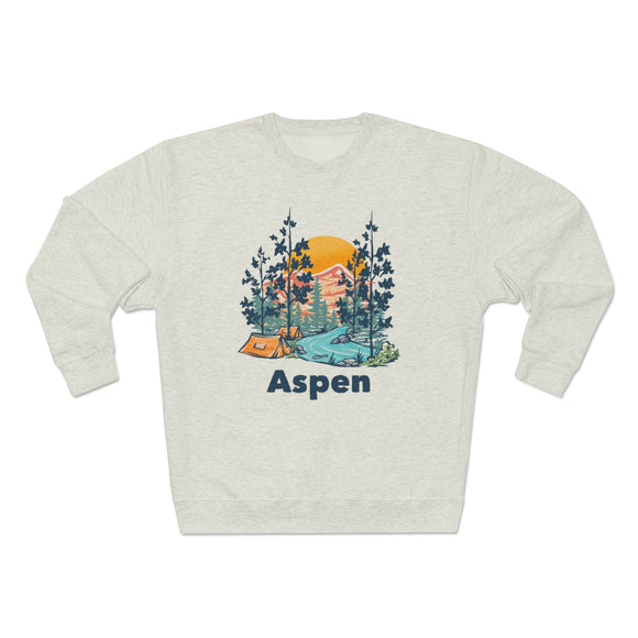 Premium Aspen Sweatshirt - Unisex Premium Crewneck Aspen, Colorado Sweatshirt