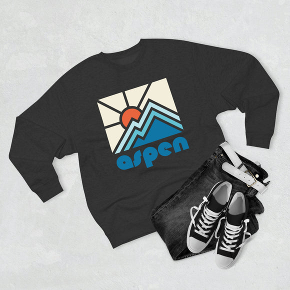 Premium Aspen, Colorado Crewneck Sweatshirt - Retro Unisex Sweatshirt