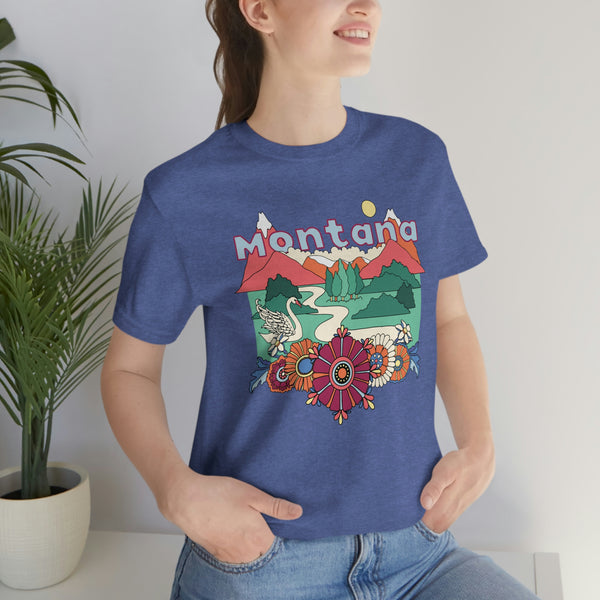 Montana Shirt, Montana Retro T-Shirt, Hippie Style Montana tee, Montana Mountain Shirt