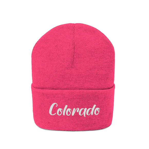 Colorado Beanie - Adult Embroidered Colorado Knit Hat