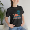 Flagler Beach, Florida T-Shirt - Retro Palm Tree & Beach Unisex Flagler Beach Shirt