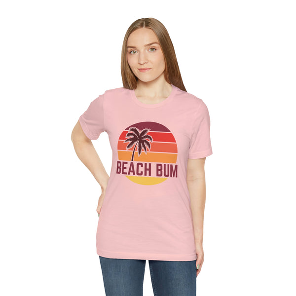 Beach Bum T-Shirt - Retro Palm Tree Unisex Beach Bum Shirt