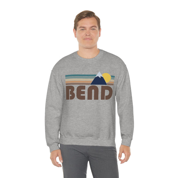 Bend, Oregon Sweatshirt - Fall Retro Mountain Unisex Crewneck Bend Sweatshirt