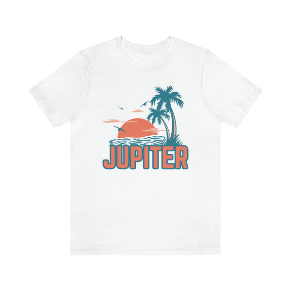Jupiter, Florida T-Shirt - Retro Palm Tree & Beach Unisex Jupiter Shirt