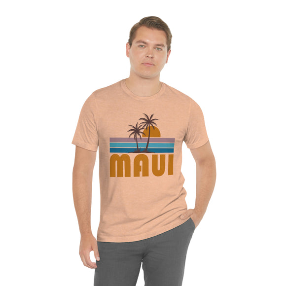 Maui, Hawaii T-Shirt - Retro Palm Tree Unisex Maui Shirt