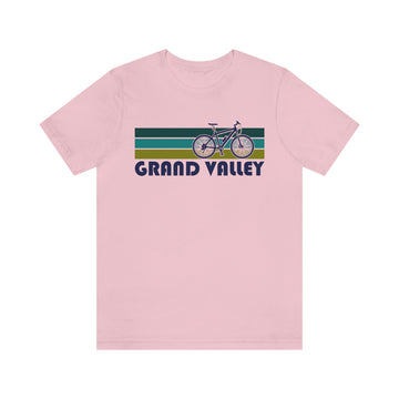 Buy pink Grand Valley T-Shirt - Retro Mountain Bike Adult Unisex Grand Valley, Colorado T Shirt