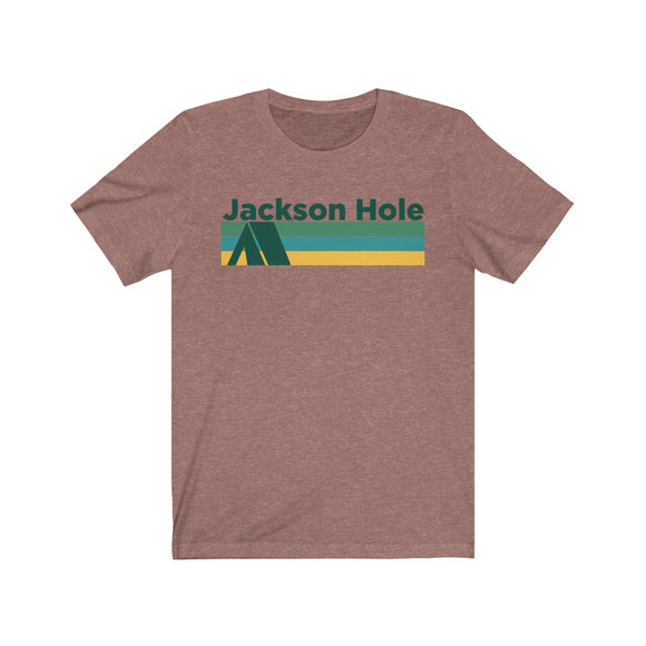 Jackson Hole, Wyoming T-Shirt - Retro Camping Adult Unisex Jackson Hole T Shirt
