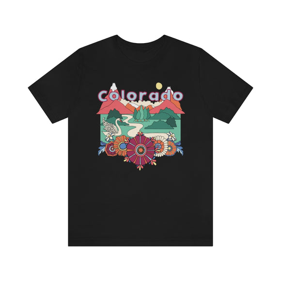 Colorado T-Shirt - Retro Mountain / Hippie Style Colorado Shirt
