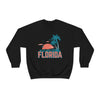 Florida Sweatshirt - Unisex Retro Palm Tree Florida Crewneck Sweatshirt