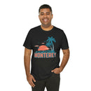 Monterey, California T-Shirt - Retro Palm Tree & Beach Unisex Monterey Shirt-32