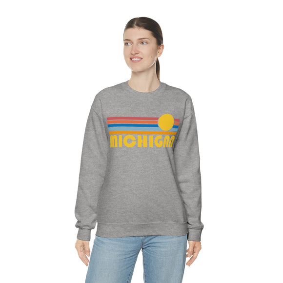 Michigan Sweatshirt - Retro Sunrise Unisex