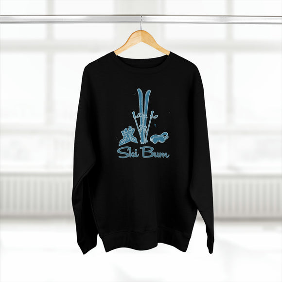 Premium Ski Bum Crewneck Sweatshirt - Retro Unisex Sweatshirt