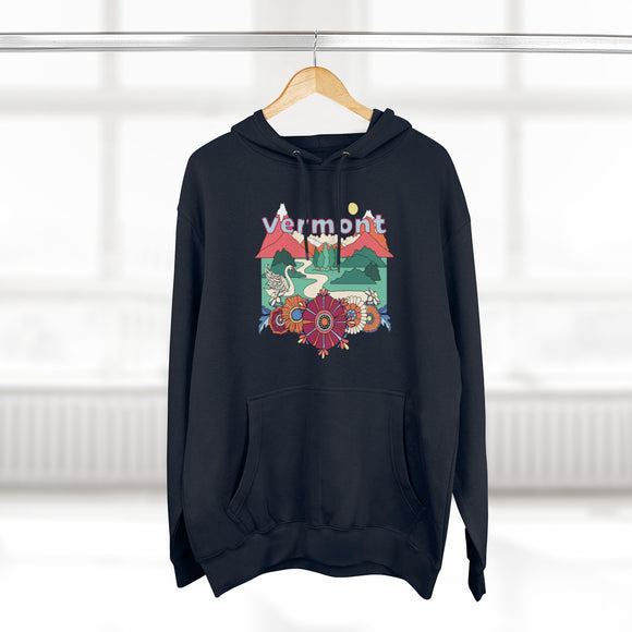 Premium Vermont Hoodie - Boho Unisex Sweatshirt