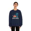 Myrtle Beach, South Carolina Sweatshirt - Unisex Retro Palm Tree Crewneck Myrtle Beach Sweatshirt-3