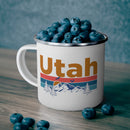 Utah Camp Mug - Mountain Sunset Enamel Campfire Utah Mug-1