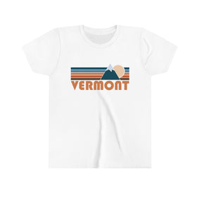 Vermont Youth T-Shirt - Retro Mountain Vermont Kid's TShirt