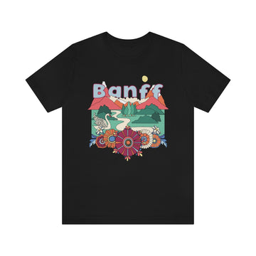 Buy black Banff T-Shirt - Retro Mountain / Hippie Style Banff, Canada Shirt