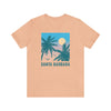 Santa Barbara, California T-Shirt - Retro Palm Tree & Beach Unisex Santa Barbara Shirt