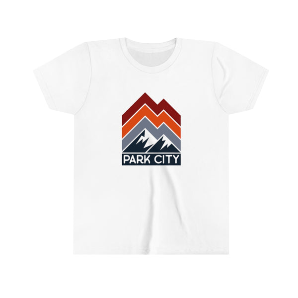 Park City Youth T-Shirt - Mountain Lines Utah Kid's TShirt