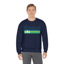 Bend, Oregon Sweatshirt - Retro Trees Unisex-28