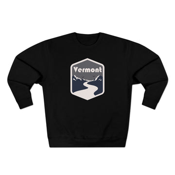 Buy black Premium Vermont Crewneck Sweatshirt - Retro Unisex Sweatshirt