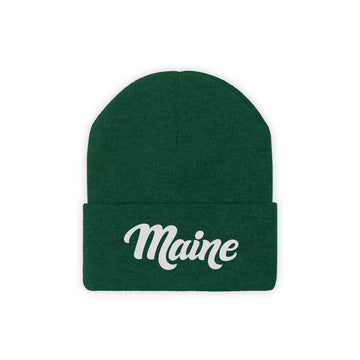 Maine Beanie - Adult Hand Lettered Embroidered Maine Knit Hat