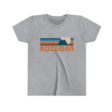 Bozeman Youth T-Shirt - Retro Mountain Montana Kid's TShirt