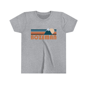 Bozeman Youth T-Shirt - Retro Mountain Montana Kid's TShirt