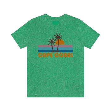 Buy heather-kelly Cape Coral, Florida T-Shirt - Retro Palm Tree Unisex Cape Coral Shirt