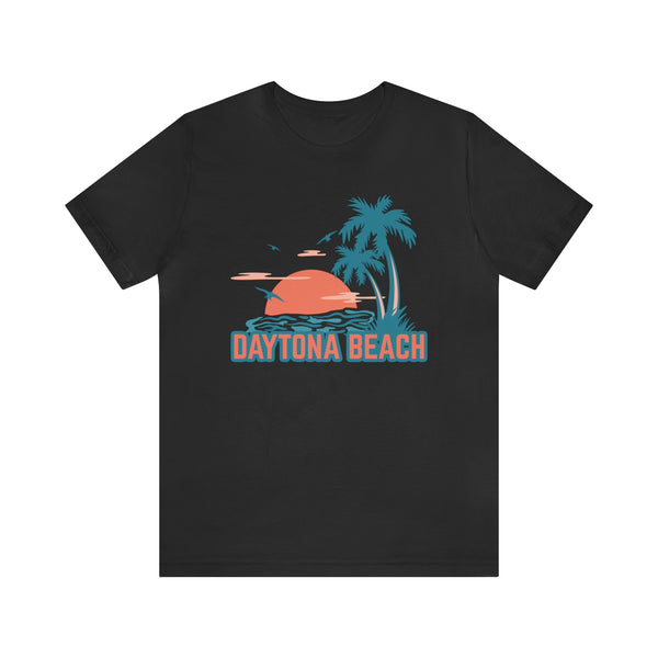 Daytona Beach, Florida T-Shirt - Retro Palm Tree & Beach Unisex Daytona Beach Shirt