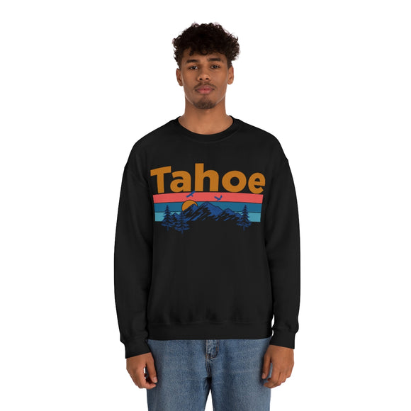 Tahoe, California Sweatshirt - Mountain & Birds Unisex