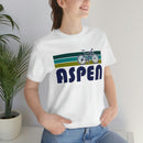 Aspen T-Shirt - Retro Mountain Bike Adult Unisex Aspen, Colorado T Shirt-15