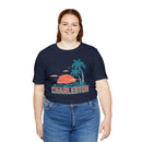 Charleston, South Carolina T-Shirt - Retro Palm Tree & Beach Unisex Charleston Shirt-91