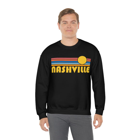 Nashville, Tennessee Sweatshirt - Retro Sunrise Unisex