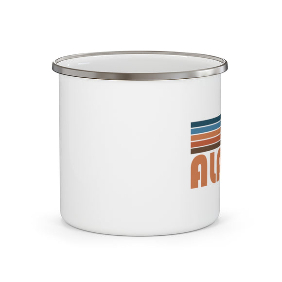 Alaska Camp Mug - Retro Mountain Enamel Campfire Alaska Mug