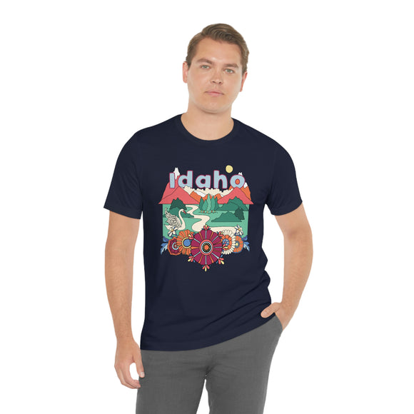 Idaho Shirt, Idaho Retro T-Shirt, Hippie Style Idaho tee, Idaho Mountain Shirt