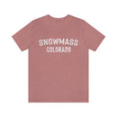 Snowmass, Colorado Shirt - Paint Text Unisex Snowmass T-Shirt-4