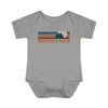 Jackson Hole Baby Bodysuit - Retro Mountain Jackson Hole, Wyoming Baby Bodysuit