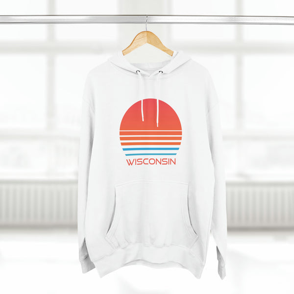Premium Wisconsin Hoodie - Retro 80s Unisex Sweatshirt