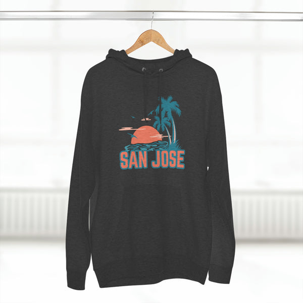 Premium San Jose, California Hoodie - Palm Tree Unisex Sweatshirt