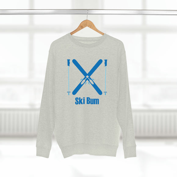 Premium Ski Bum Crewneck Sweatshirt - Retro Unisex Sweatshirt