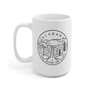 Alabama Mug - State Design White Ceramic Alabama Mug (11oz & 15oz)-8