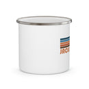 Jackson Hole, Wyoming Camp Mug - Retro Mountain Enamel Campfire Jackson Hole Mug-2