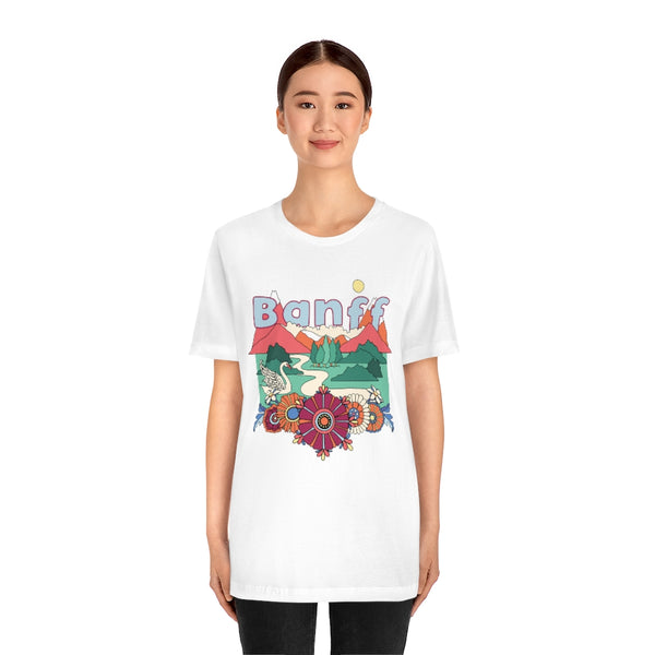 Banff T-Shirt - Retro Mountain / Hippie Style Banff, Canada Shirt