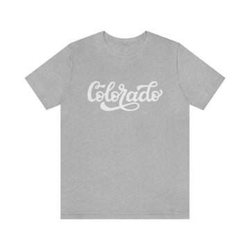 Buy athletic-heather Colorado T-Shirt - Hand Lettered Unisex Colorado Shirt